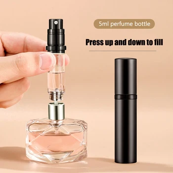 Флакони с мини-пистолет за парфюми обем от 5 мл, козметичен спрей за еднократна употреба, преносим контейнер за течности, бутилка