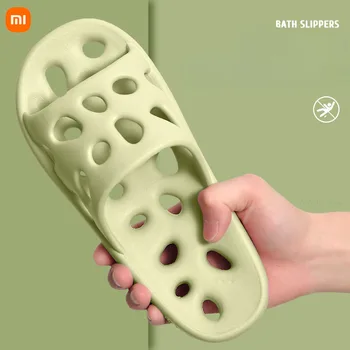 Xiaomi 2023, лаконичен дамски летни домашни чехли, обикновена, с дупки, за баня, за изпускащ вода, обувки на плоска подметка