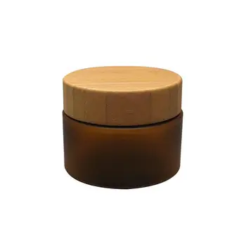 Биоразлагаемая натурална хранителна стойност 5 грама 150 г 8 унции 250 г козметична опаковка matte янтарна пластмасова банка с бамбук капак бамбук, сол за вани