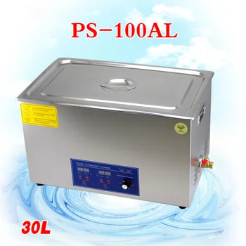 1БР PS-100AL Регулируема мощност 240-600 Вата, ултразвукова пречистване на метал/метални тел 30Л Дебелината на резервоара 1.1 mm